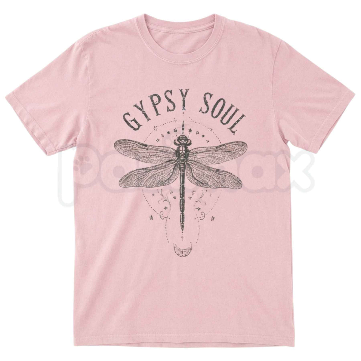 Boho Dragonfly Shirt Women Gypsy Soul Graphic Tee – Whimsical Botanical Meadow T-Shirt, Cottagecore Wanderlust Aesthetic Unisex Floral Top