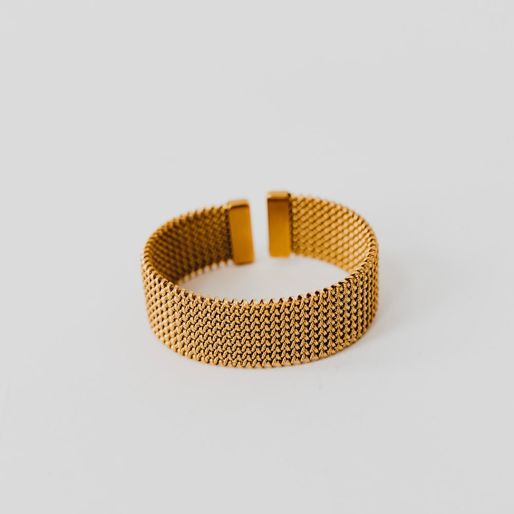 Braided Mesh Cuff Bracelet - WATERPROOF