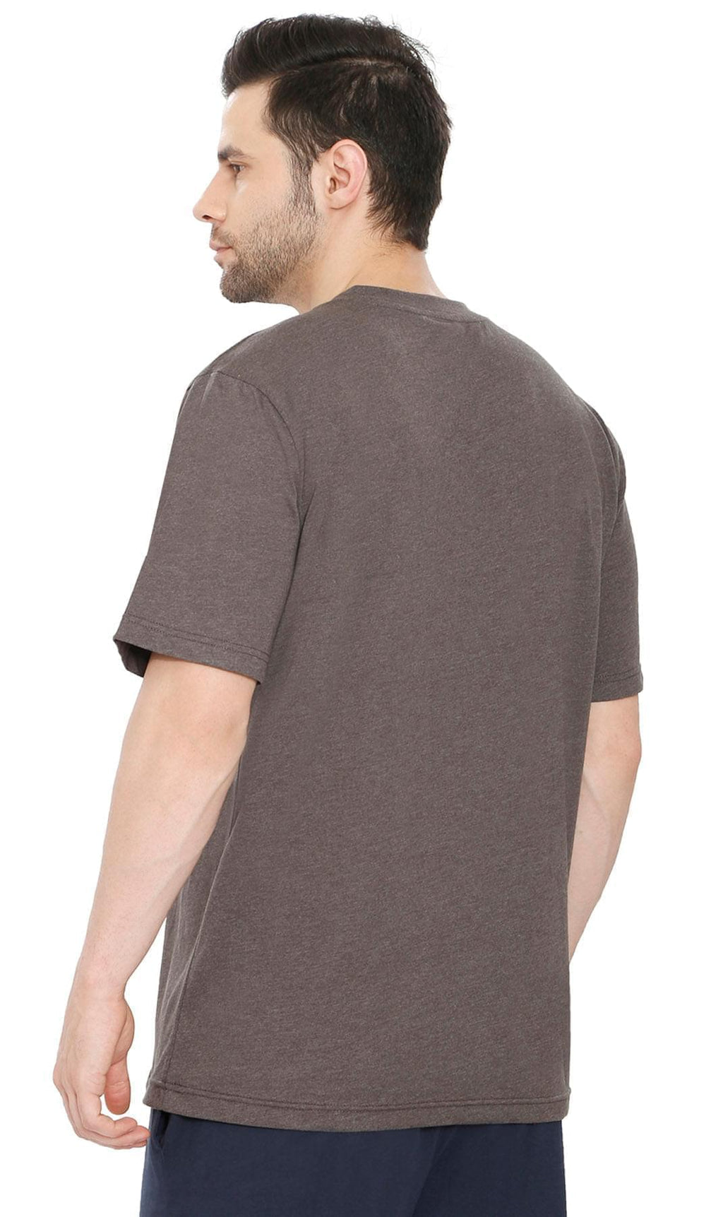 Men's Heavyweight Short Sleeve V-Neck T-Shirt – Relaxed Fit Cotton Blend with Pocket
