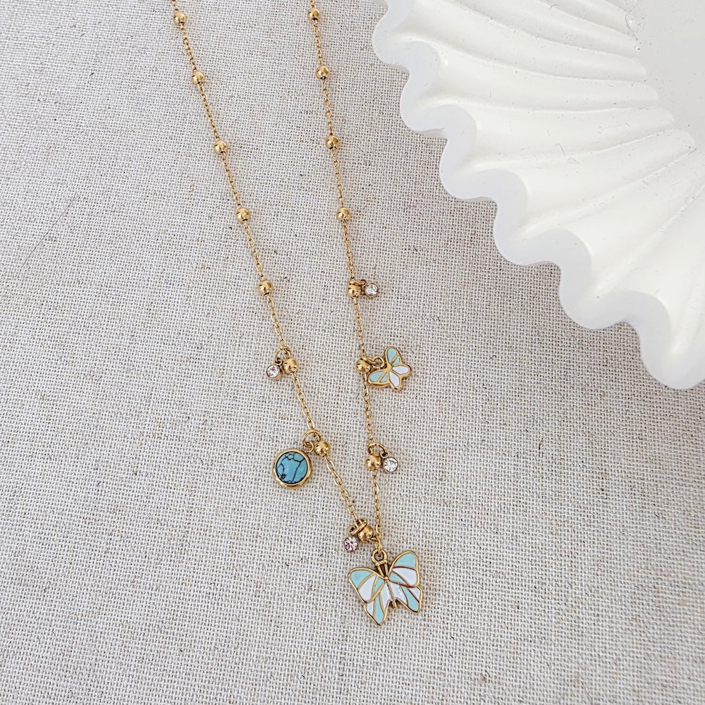 Charmed with Butterflies Necklace - WATERPROOF