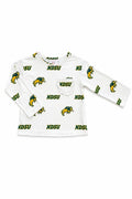 North Dakota State University White Bison L/S Ruffle Pocket Tee