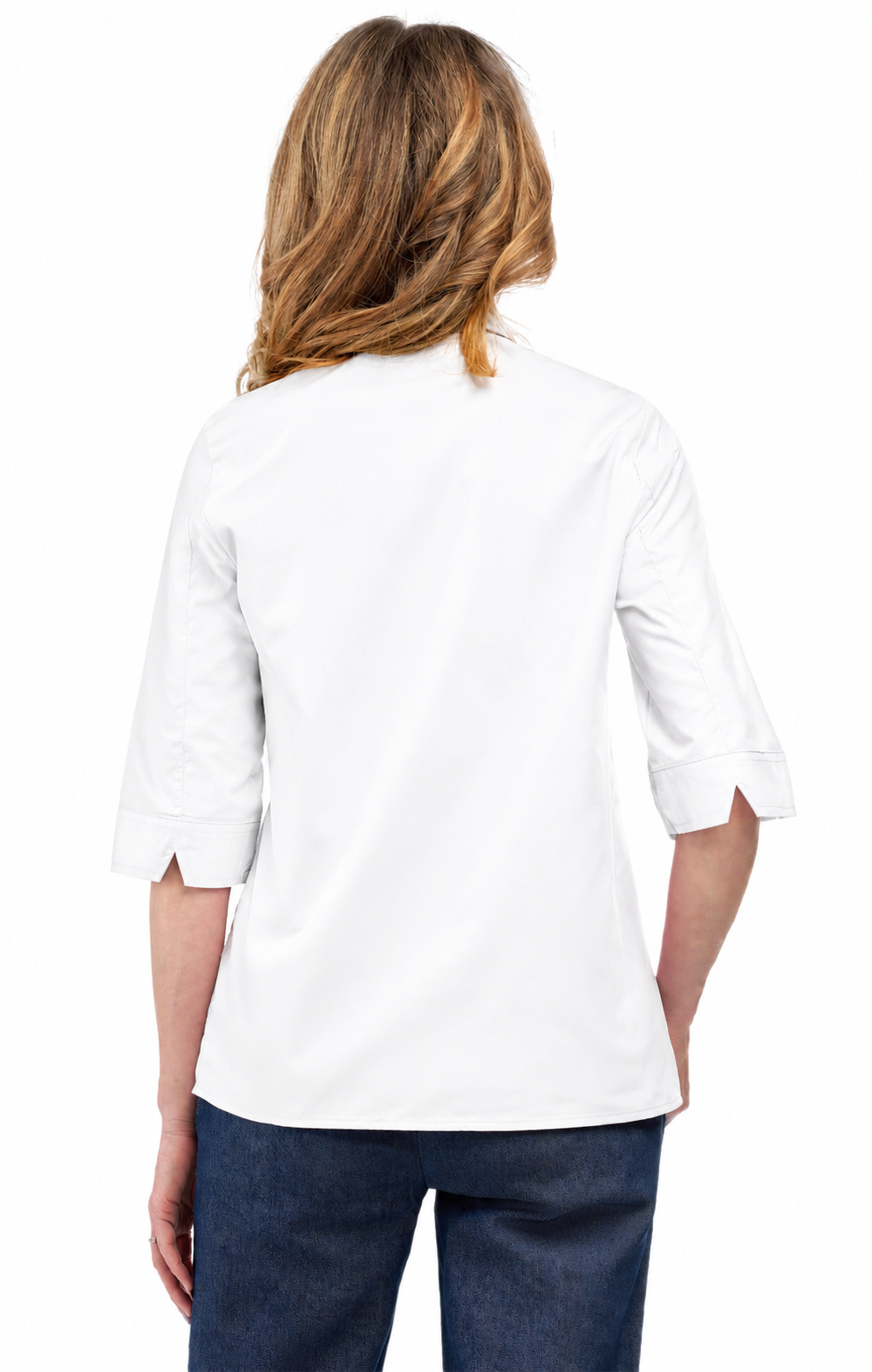 Womens Regular Fit 3/4 Sleeve Button Down Collared Camp Shirt