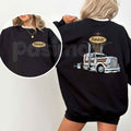 Classic Peterbilt Truck Sweatshirt | Vintage Diesel Graphic Crewneck