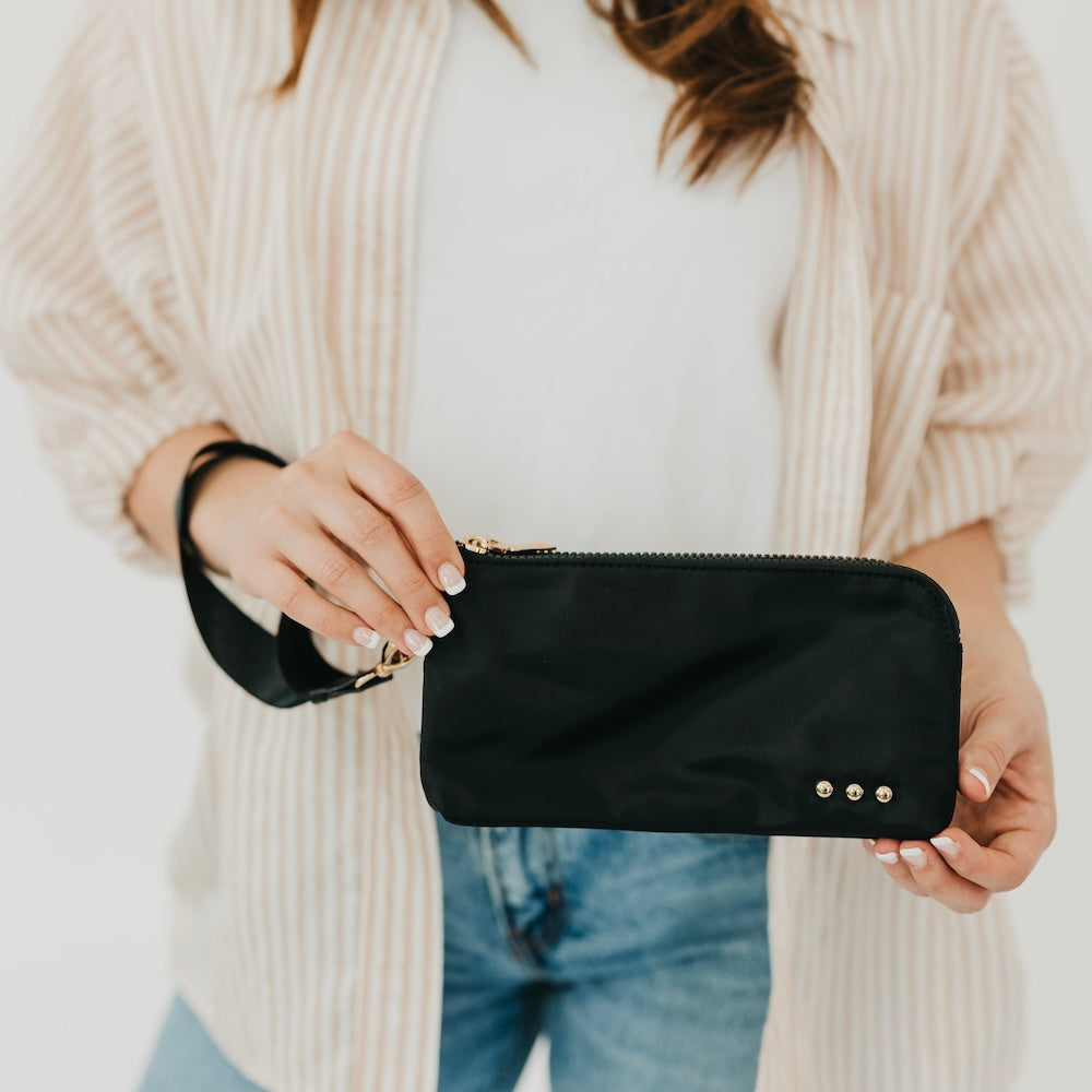 Cove Double Zip Nylon Wristlet Wallet