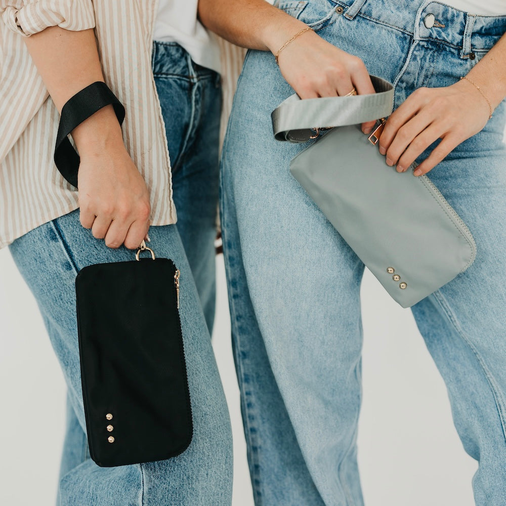 Cove Double Zip Nylon Wristlet Wallet