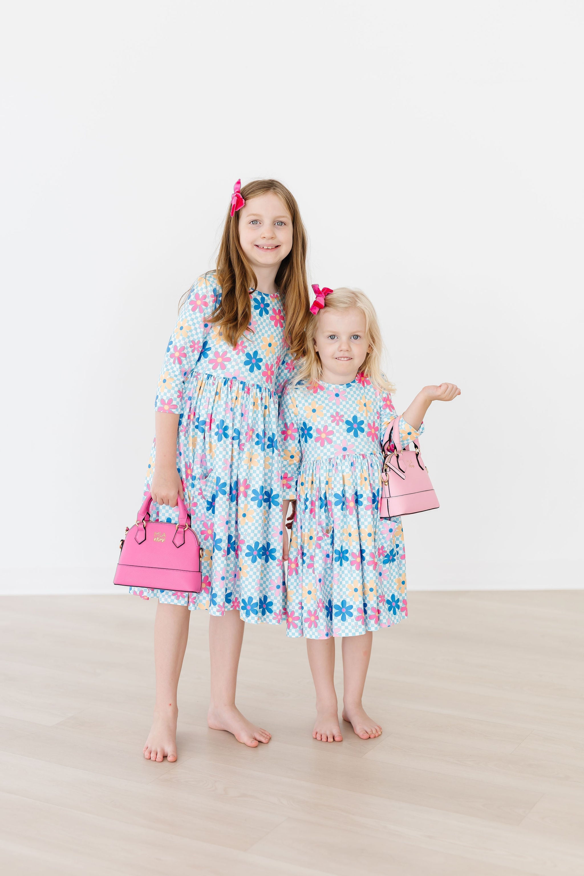 SALE Crazy Daisy 3/4 Sleeve Pocket Twirl Dress