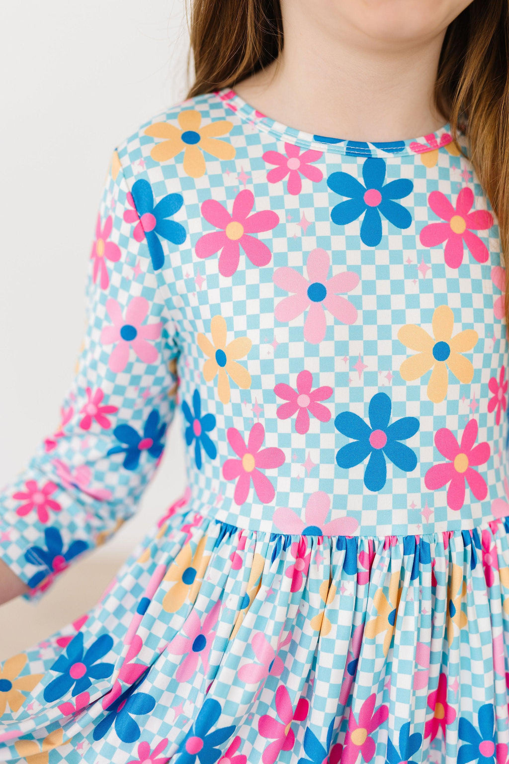 SALE Crazy Daisy 3/4 Sleeve Pocket Twirl Dress