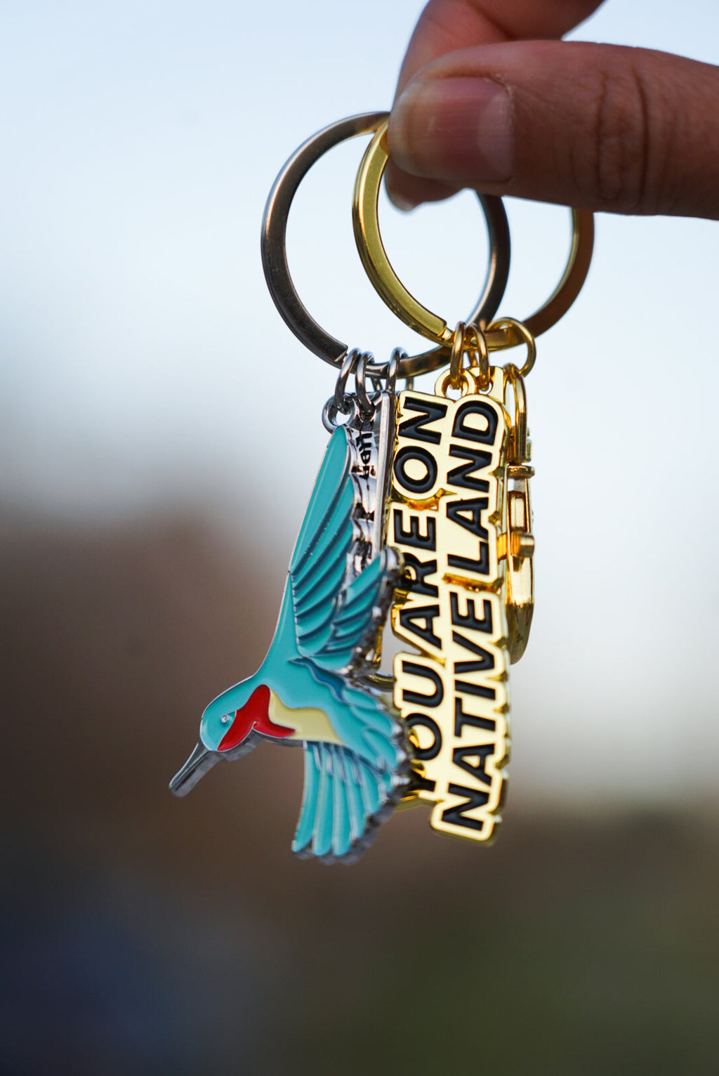 'HUMMINGBIRD' KEY-RING - SILVER