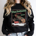 Dachshund Through The Snow Sweatshirt | Cute Dog Pun Christmas Crewneck | Wiener Dog Holiday Jumper | Festive Pet Lover Gift