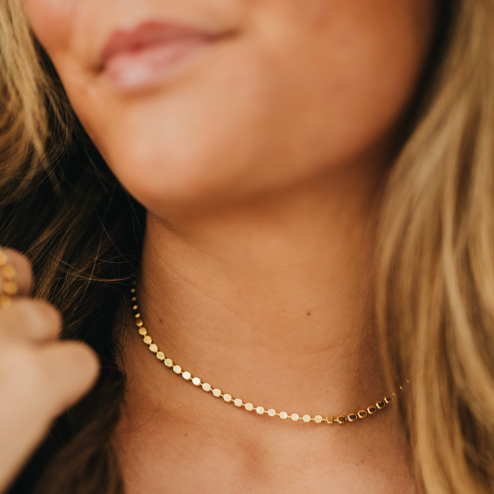 Dakota Disc Chain Necklace - WATERPROOF