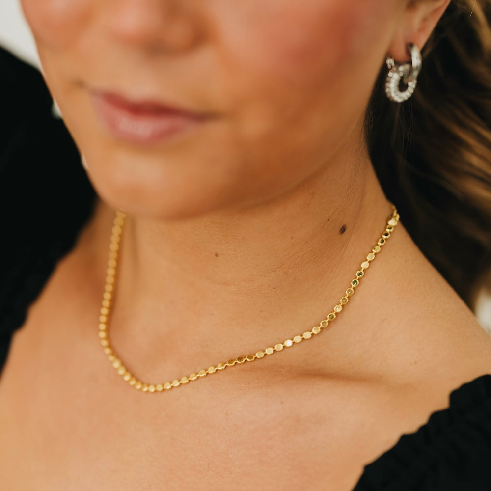 Dakota Disc Chain Necklace - WATERPROOF