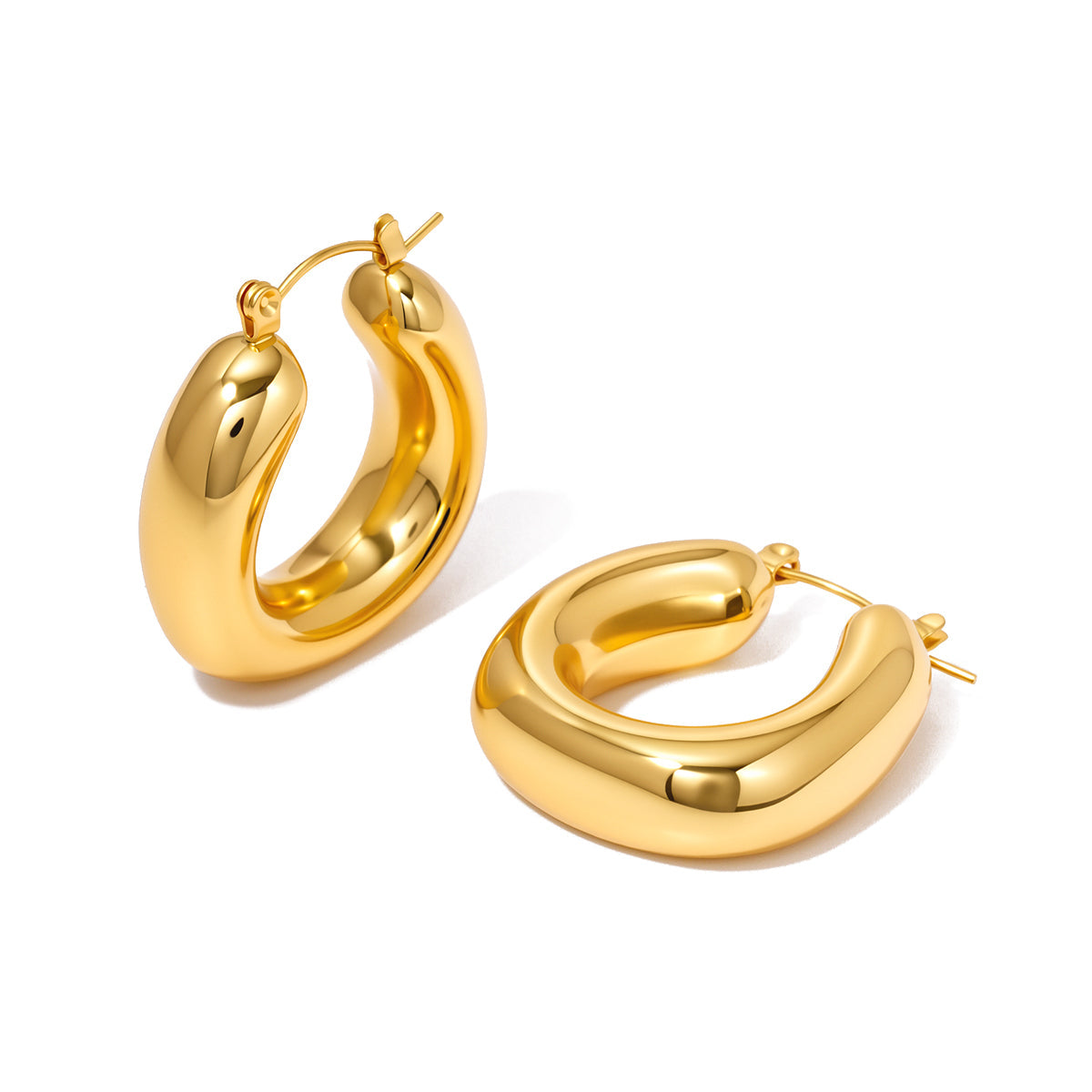Chunky Geometric Hoops - WATERPROOF