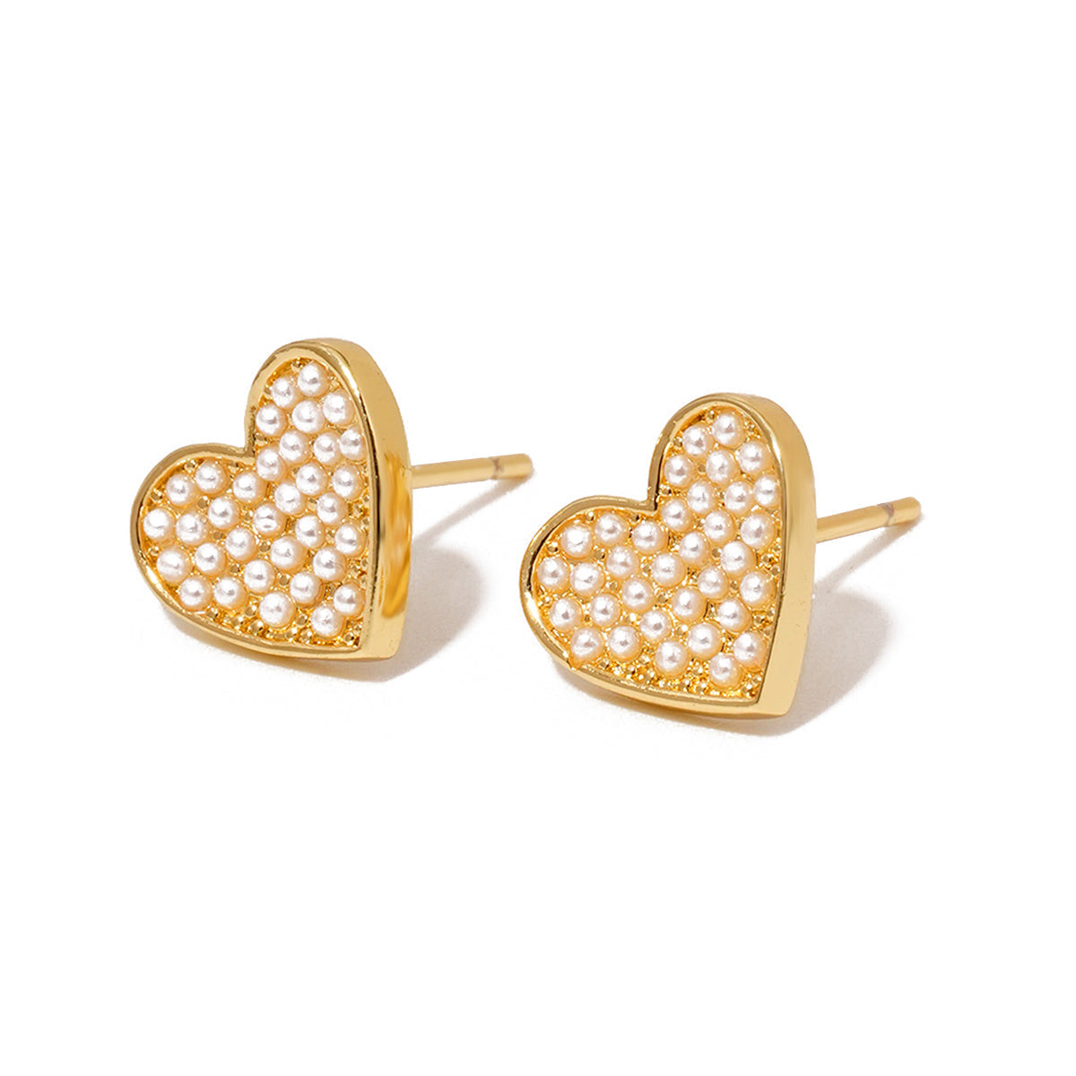 Heart of Pearls Stud Earrings - WATERPROOF