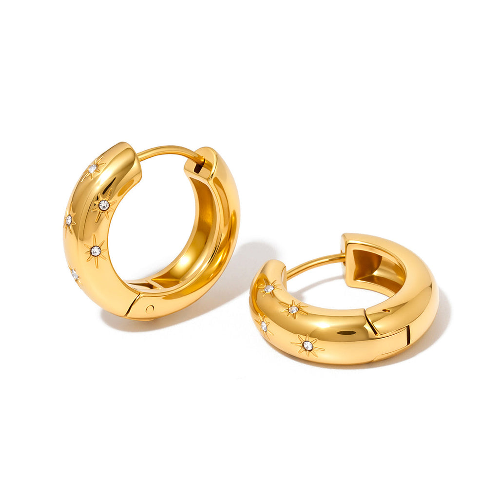 Pops of Sparkle Huggie Hoop - WATERPROOF