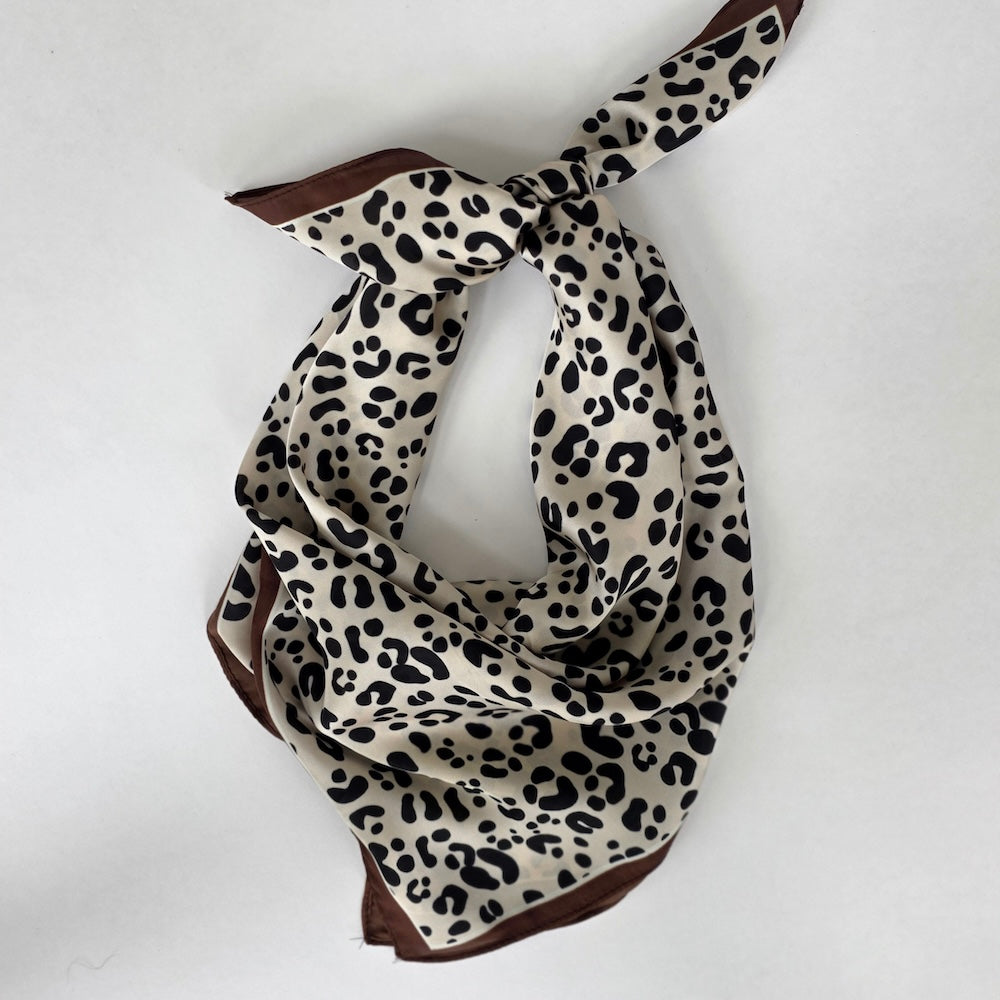 Edna Animal Print Square Scarf