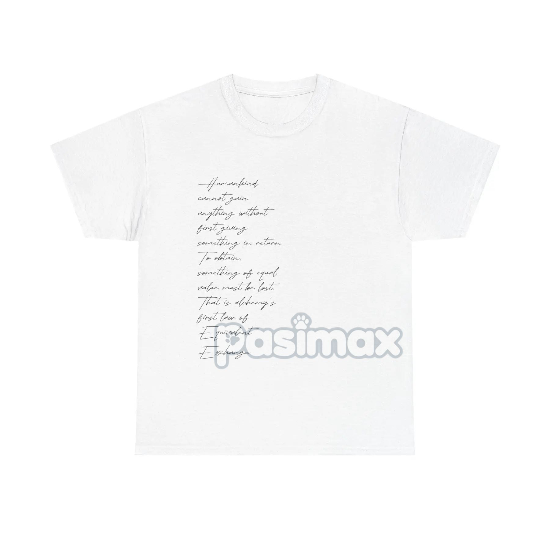 Edward Elric's "Equivalent Exchange" T-Shirt - Fullmetal Alchemist Brotherhood Apparel