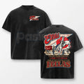 Ella Fellas Cowboy Skeleton T-Shirt – Vintage Texas Western Graphic Tee, Retro Skeleton Outlaw Washed Cotton Streetwear