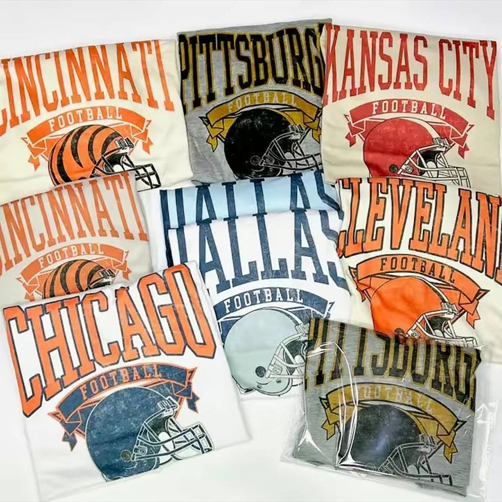 Football Fan Graphic T-Shirt - Customizable Team Apparel