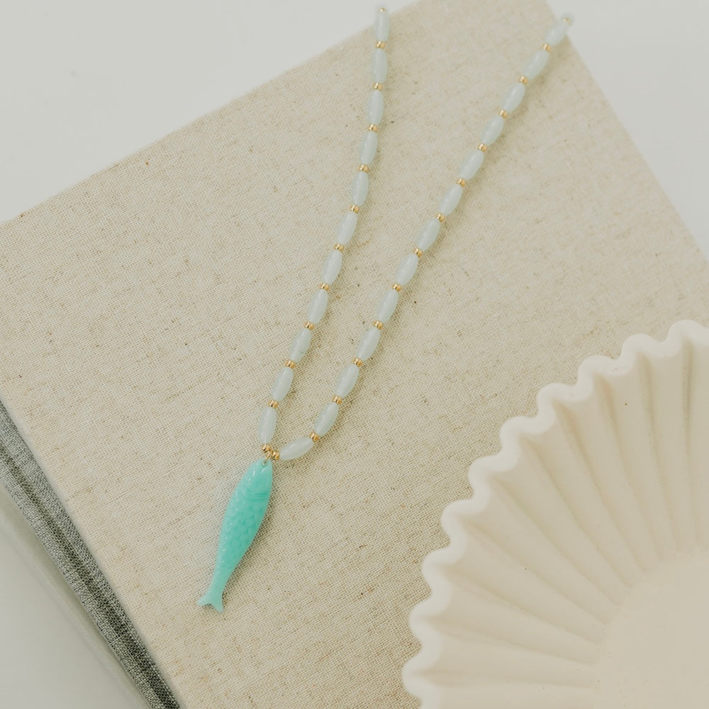 Fortune For the Fish Resin Necklace