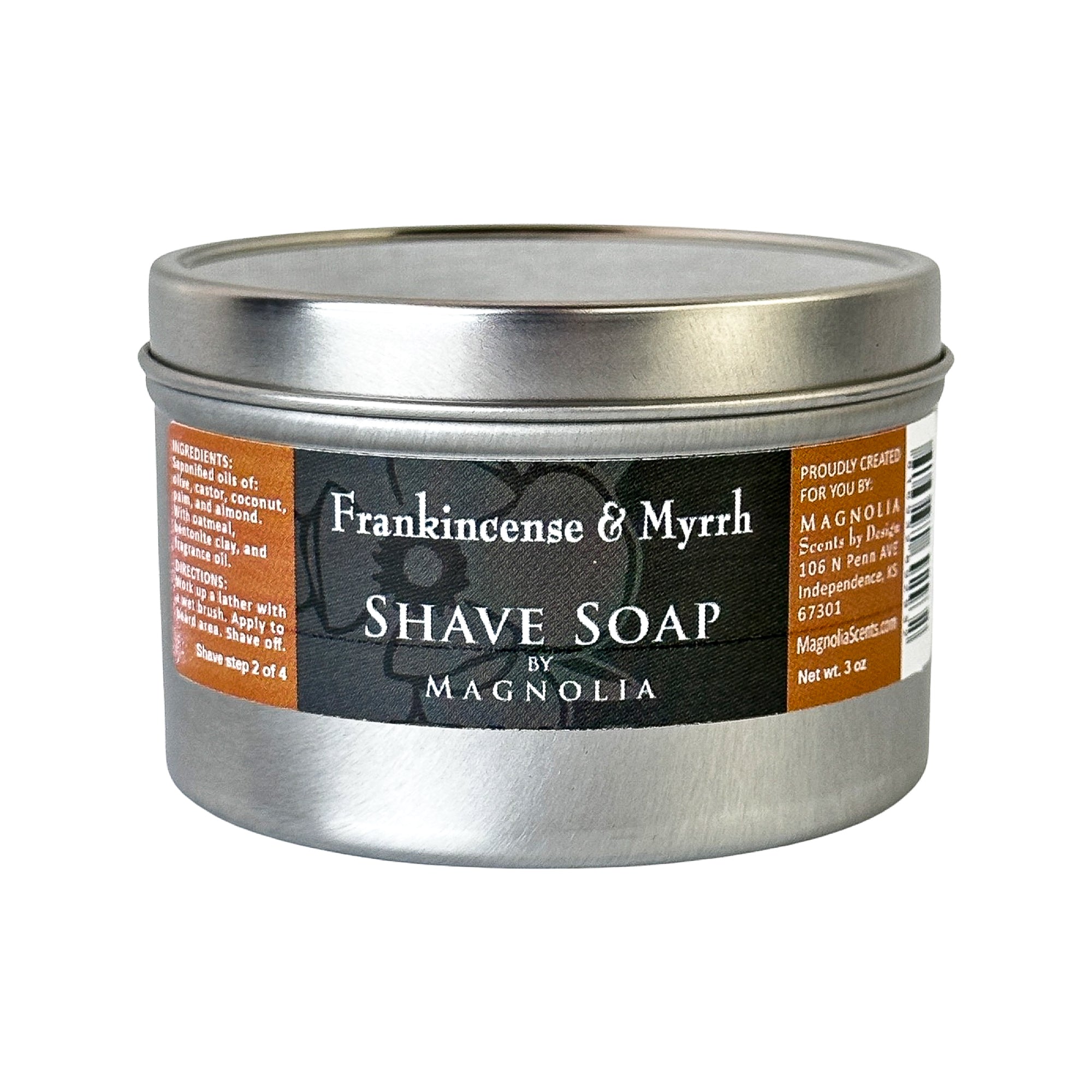 Frankincense & Myrrh 3oz Shave Soap Tin