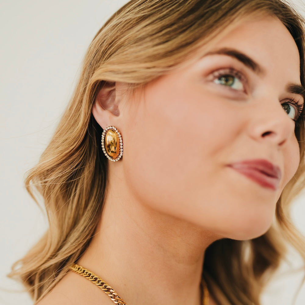 Franny Oval Earrings - WATERPROOF