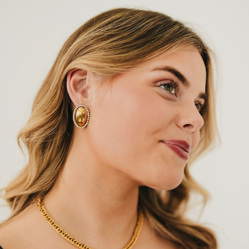Franny Oval Earrings - WATERPROOF