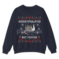 Funny Opossum Christmas Sweatshirt – "Overstimulated But Festive" Ugly Holiday Top