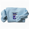 Funny "Pass Me A Fridge of Blue Soda" Embroidered Sweatshirt – Humorous Quote Crewneck