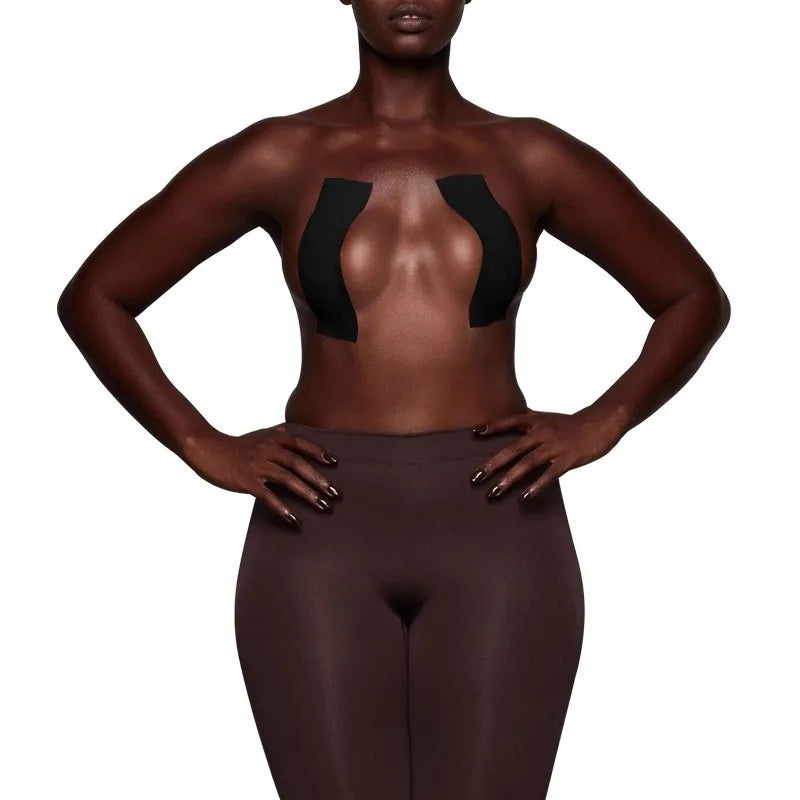 Summer Strapless Bikini Invisible Nipple Cover Breast Lift-Up Boob Tape Women Sexy Tube Top Plus Size Bra Push Up Bra Crop Top