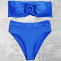 ZTVitality Strapless Ring Blue Bikinis Sexy Bikini 2025 New Arrival Padded Bra High Waist Swimsuit Backless Lace Swimwear Women