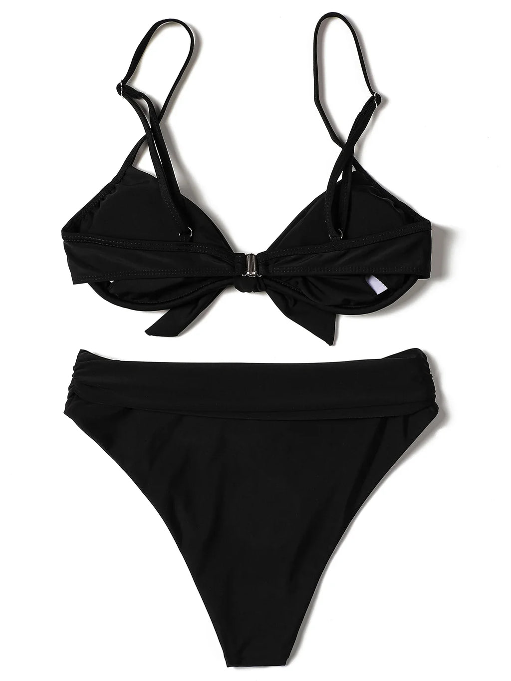 ZTVitality Black Bow High Waist Bikinis Brazilian Sexy Bikini 2021 New Arrival Straps Padded Bra Swimsuit Female Swimwear Women