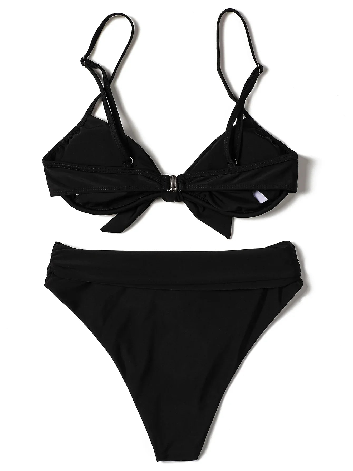 ZTVitality Black Bow High Waist Bikinis Brazilian Sexy Bikini 2021 New Arrival Straps Padded Bra Swimsuit Female Swimwear Women