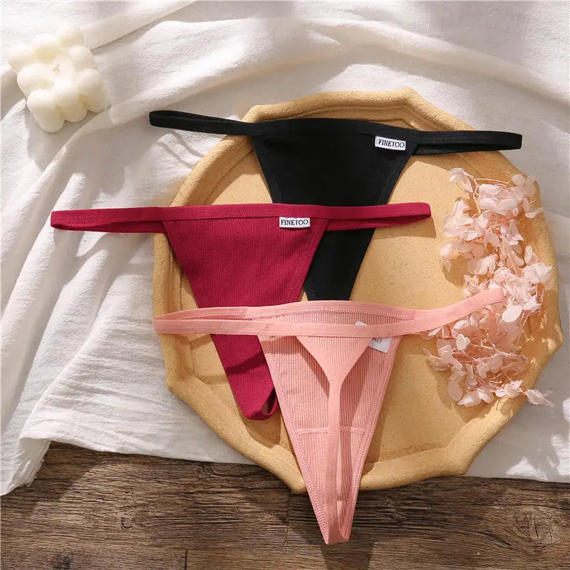Cotton Panties for Sexy Women Low Rise G-String Female T-Back Thongs Underwear Ladies Breathable Briefs Girl Intimates Lingerie