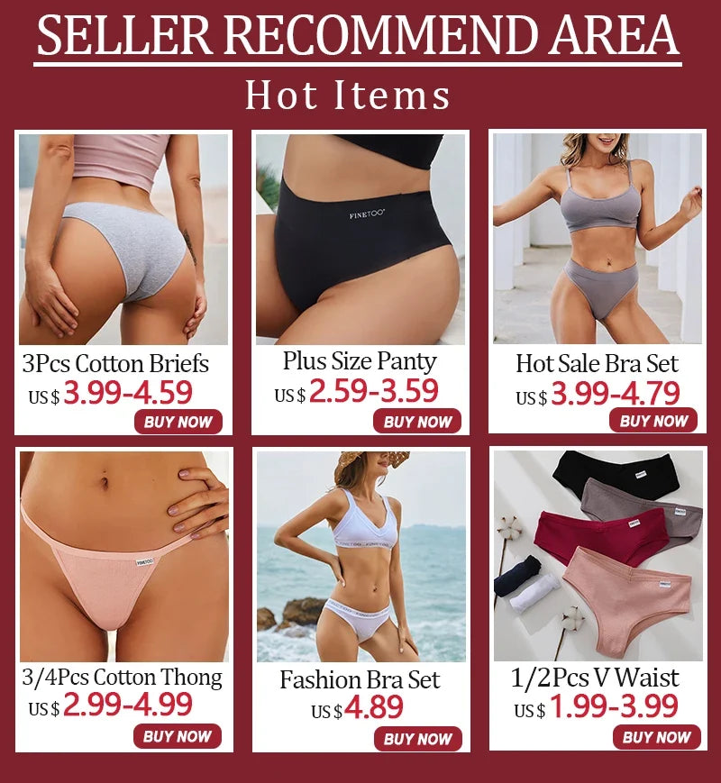 3Pcs/Set Cotton Women Briefs Sexy Seamless Brazilian Panties Female Low Rise Underwear Breathable Underpants Girls M-XL Intimate