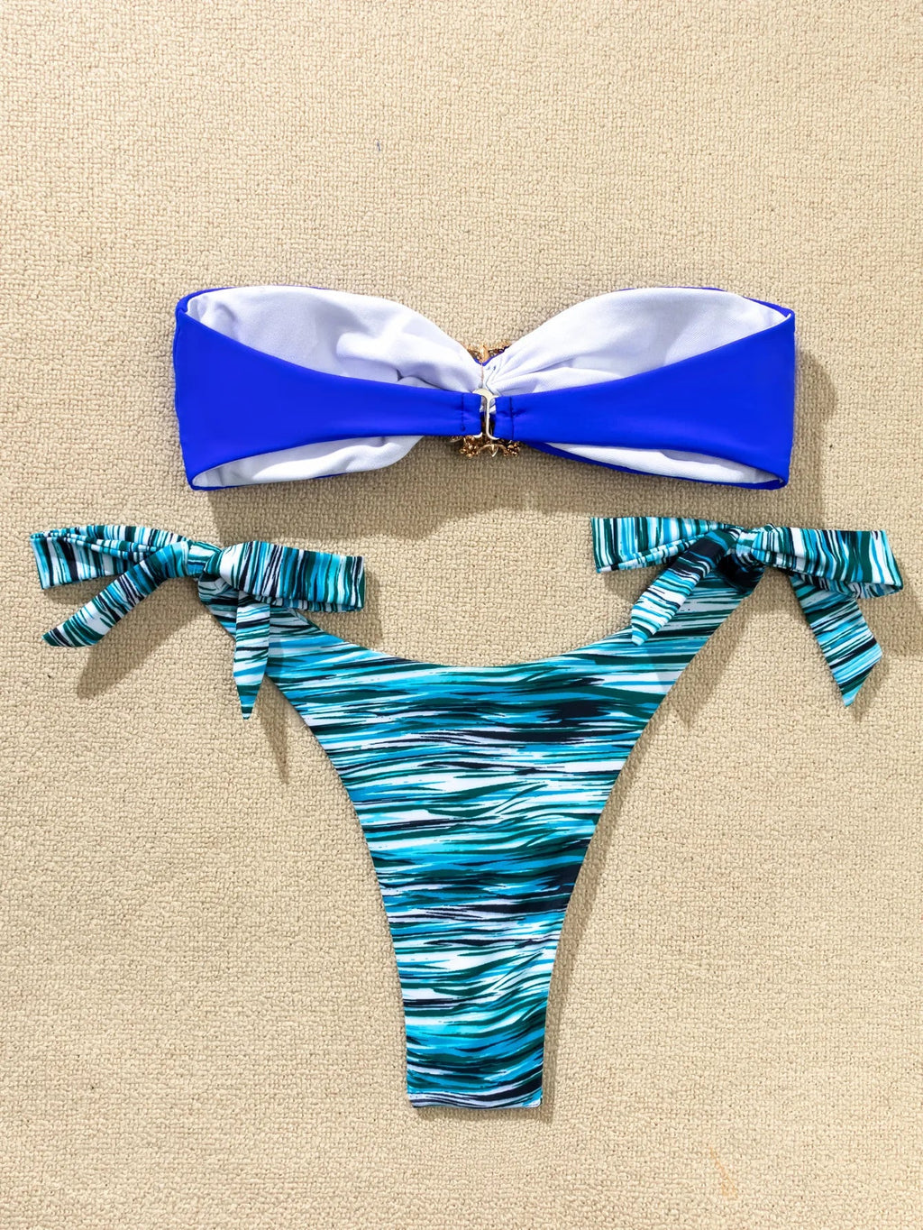 Rhinestone Flower Accessories Swimsuit Women 2026 2-piece Mini Bikini Sexy Strapless Backless Bathing Suit Summer Beach Swimwear