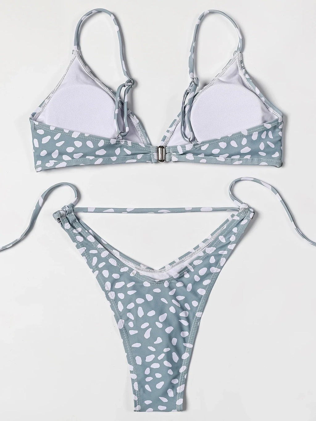 ZTVitality Swimwear Women Wave Point Sexy Bikini 2022 New Arrival Straps Padded Bra High Leg Bandage Swimsuit Brazilian Biquini