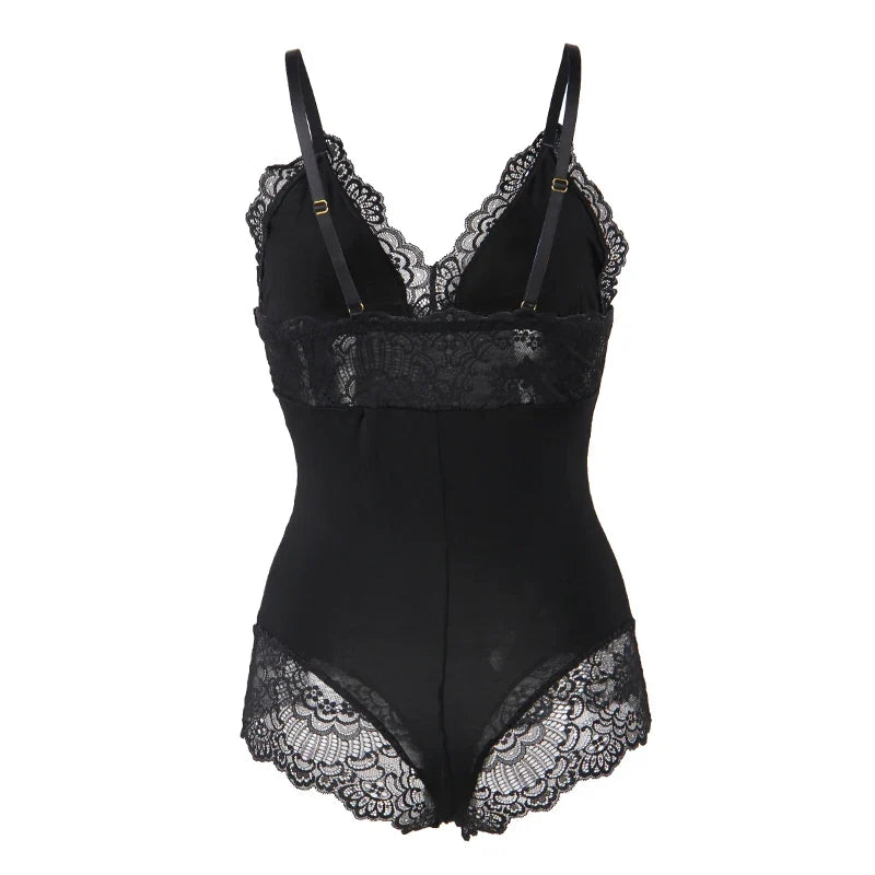 Body Mujer Elegant Woman Jumpsuits 5XL Strappy Backless Bodysuit Onesies Cotton Women V Neck Summer Lace Playsuit Female Shorts