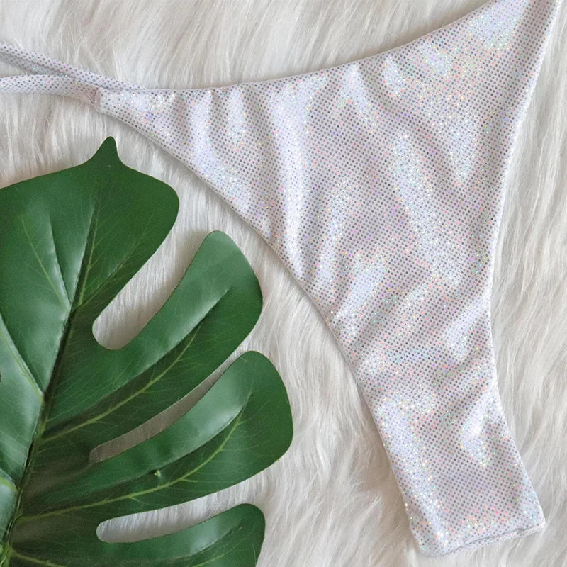 2026 Shiny Crystal Diamond Bikini Women Swimsuit Female Triangle Swimwear Two Pieces Bikini Set Micro String Bather Bathing Suit