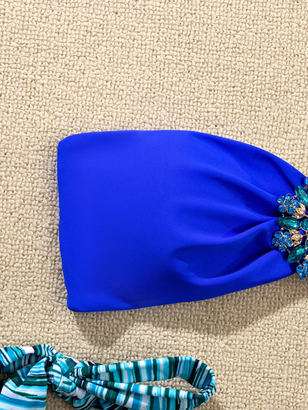 Rhinestone Flower Accessories Swimsuit Women 2026 2-piece Mini Bikini Sexy Strapless Backless Bathing Suit Summer Beach Swimwear