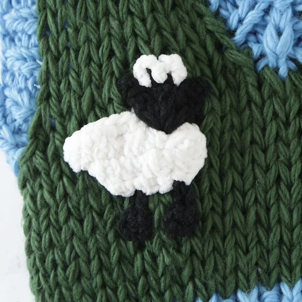 Foridol Sheep Knitted Sweater Vest Vintage Animal Sleeveless Blue Cropped Sweater Vest Waistcost 2025 Autumn Winter Tops