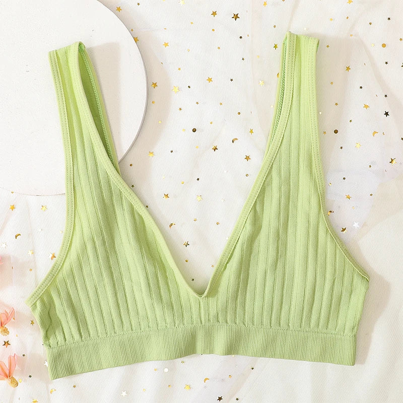 Seamless Tube Top Push-up Bras for Women Deep V Neck Underwear Low Back Brassiere Unlined Sexy Lingerie Crop Top Women Bralette
