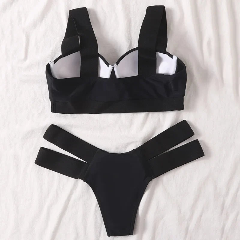 Leopard High Waist Bikini Push Up Bra Cup Bikinis 2026 Women Swimsuit Female Swimwear Two Piece Bikini Set High Cut Bathing Suit