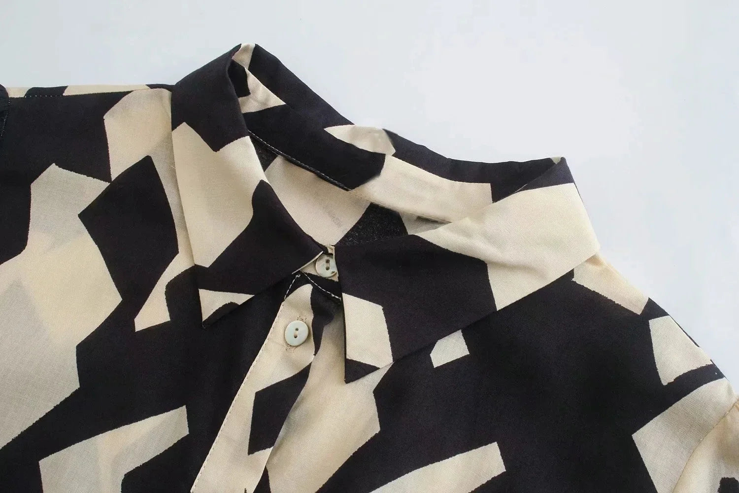 Foridol Geometric Print Black Shirt Dress Casual Elegant Autumn Winter Women's New Dress Vestidos Robe Femme Long Sleeve Dress