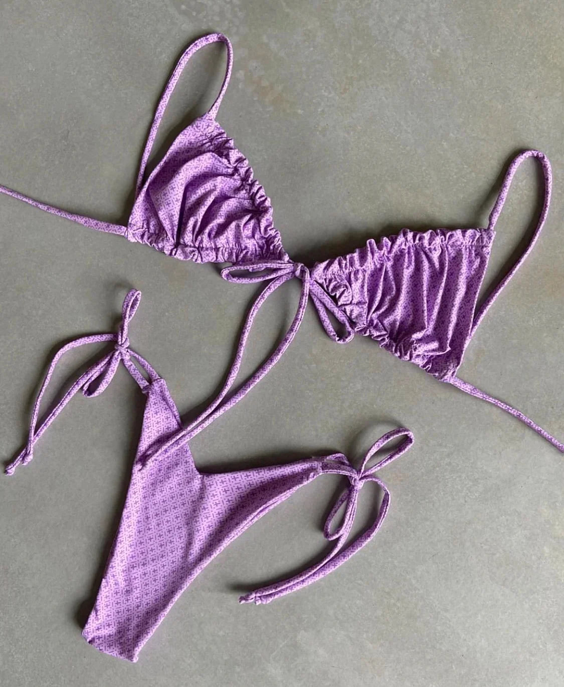 RUOTONGSEPT Low Waist Bikinis 2022 Triangle Swimwear Female Swimsuit Women Print Bikini set two-Piece Suit Push Up Bathing Suit