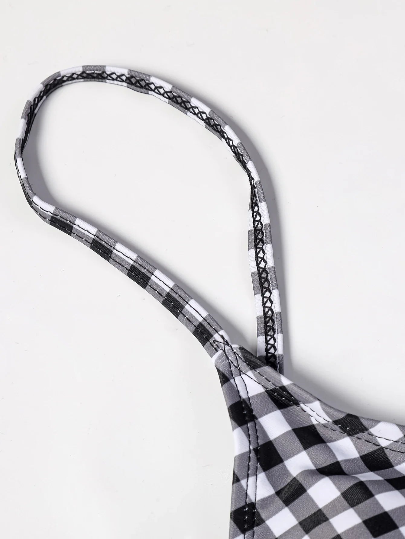 ZTVitality Bow Plaid Bikinis Push Up Sexy Bikini 2021 Hot Sale Straps Padded High Waist Swimsuit Retro Swimwear Women Biquini