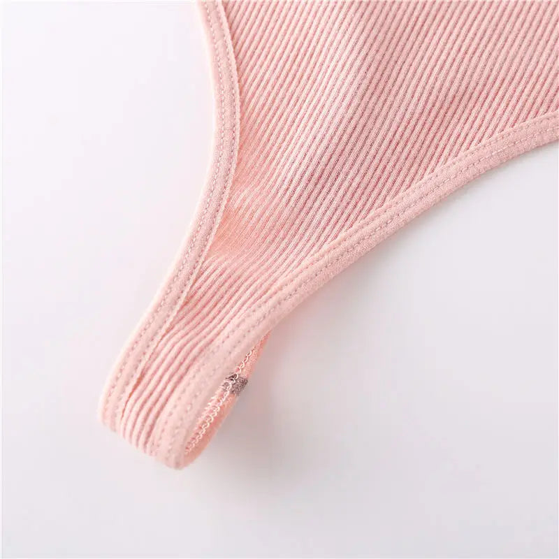 FINETOO Cotton Panties G-String for Women V Wasit Lingerie Solid Color Thongs M-XL Breathable Underwear Girls Intimates Lingerie