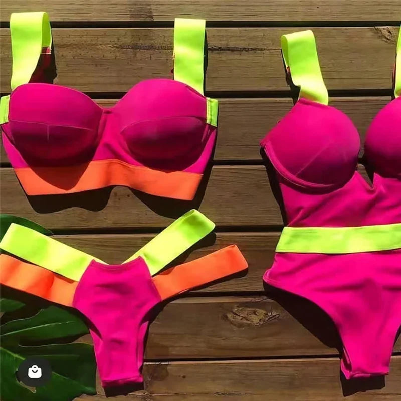 Leopard High Waist Bikini Push Up Bra Cup Bikinis 2026 Women Swimsuit Female Swimwear Two Piece Bikini Set High Cut Bathing Suit
