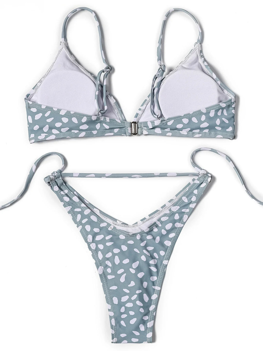ZTVitality Swimwear Women Wave Point Sexy Bikini 2022 New Arrival Straps Padded Bra High Leg Bandage Swimsuit Brazilian Biquini