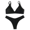 ZTVitality Black Sexy Women Swimsuit 2022 New Arrival Padded Bra Ribbed High Cut Bikini Beachwear Swimwear Brazilian Biquini S-L