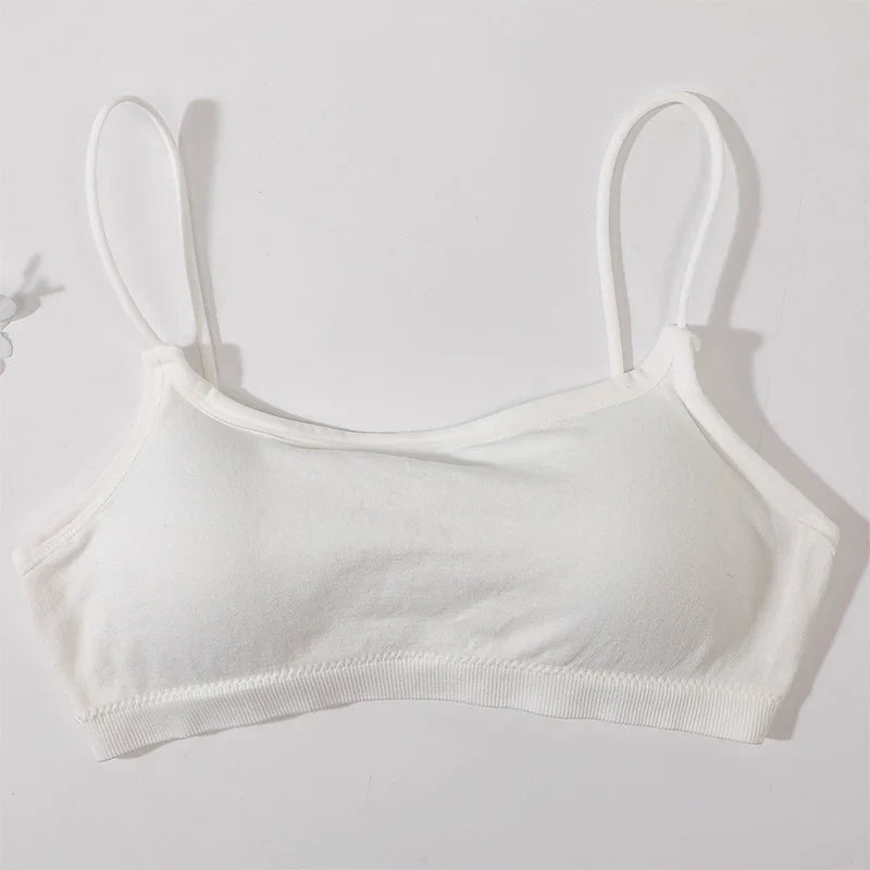 Women Low Back Crop Top Push Up Bras Seamless Underwear Thin Strap Camisole Sexy Lingerie Female Backless Bralette Tanks Top
